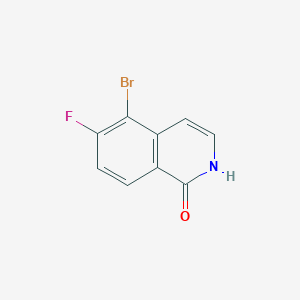 molecular formula C9H5BrFNO B12840485 5-Bromo-6-fluoroisoquinolin-1-ol 