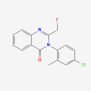 molecular formula C16H12ClFN2O B12840495 4(3H)-Quinazolinone, 3-(4-chloro-o-tolyl)-2-fluoromethyl- CAS No. 69123-67-7