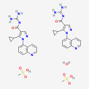 Zoniporide mesylate hemihydrate