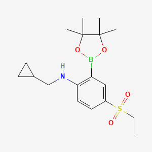 N-(Cyclopropylmethyl)-4-(ethylsulfonyl)-2-(4,4,5,5-tetramethyl-1,3,2-dioxaborolan-2-yl)aniline