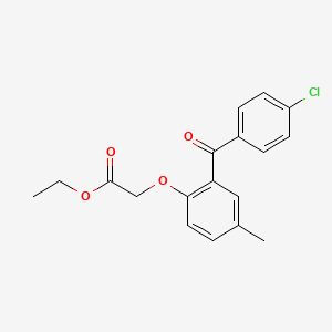 molecular formula C18H17ClO4 B12840561 Ethyl 2-(2-(4-chlorobenzoyl)-4-methylphenoxy)acetate 