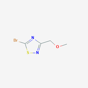 molecular formula C4H5BrN2OS B12840575 5-Bromo-3-(methoxymethyl)-1,2,4-thiadiazole CAS No. 115443-56-6