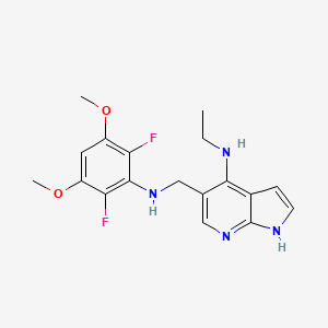 5-(((2,6-Difluoro-3,5-dimethoxyphenyl)amino)methyl)-N-ethyl-1h-pyrrolo[2,3-b]pyridin-4-amine