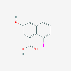 molecular formula C11H7IO3 B12840639 3-Hydroxy-8-iodo-naphthalene-1-carboxylic acid 