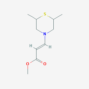 molecular formula C10H17NO2S B12840649 Methyl 3-(2,6-dimethylthiomorpholin-4-yl)prop-2-enoate 