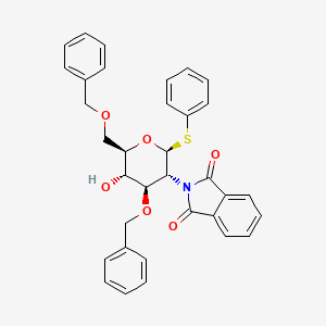 2-[(2S,3R,4R,5S,6R)-5-hydroxy-4-phenylmethoxy-6-(phenylmethoxymethyl)-2-phenylsulfanyloxan-3-yl]isoindole-1,3-dione