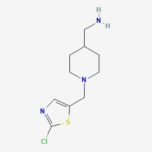 molecular formula C10H16ClN3S B12840669 (1-((2-Chlorothiazol-5-yl)methyl)piperidin-4-yl)methanamine 