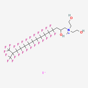 Bis(2-hydroxyethyl)methyl[4,4,5,5,6,6,7,7,8,8,9,9,10,10,11,11,12,12,13,13,14,15,15,15-tetracosafluoro-2-hydroxy-14-(trifluoromethyl)pentadecyl]ammonium iodide