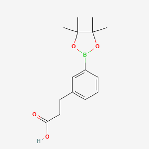 molecular formula C15H21BO4 B12840696 3-(3-(4,4,5,5-Tetramethyl-1,3,2-dioxaborolan-2-yl)phenyl)propanoic acid 