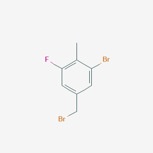 molecular formula C8H7Br2F B12840704 1-Bromo-5-(bromomethyl)-3-fluoro-2-methylbenzene 