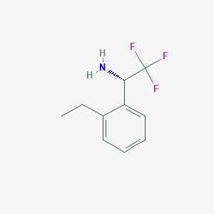 molecular formula C10H12F3N B12840706 (1S)-1-(2-ethylphenyl)-2,2,2-trifluoroethan-1-amine 