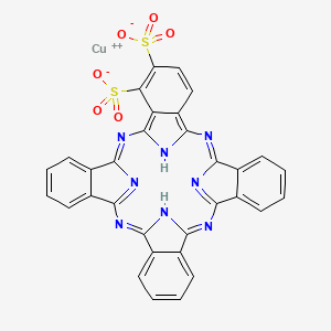 molecular formula C32H16CuN8O6S2 B12840716 Copper phthalocyanine disulfonicacid 