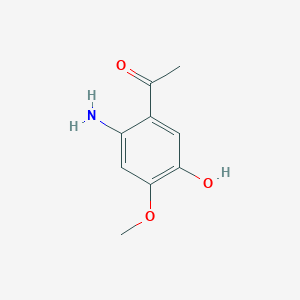 molecular formula C9H11NO3 B12840743 1-(2-Amino-5-hydroxy-4-methoxyphenyl)ethan-1-one 