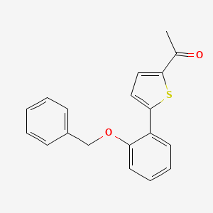 molecular formula C19H16O2S B12840750 1-{5-[2-(Benzyloxy)phenyl]-2-thienyl}ethanone 