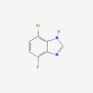 molecular formula C7H4BrFN2 B12840788 7-Bromo-4-fluoro-1H-benzimidazole 