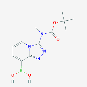 (3-((Tert-butoxycarbonyl)(methyl)amino)-[1,2,4]triazolo[4,3-a]pyridin-8-yl)boronic acid