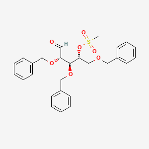 (2R,3S,4S)-1,3,4-Tris(benzyloxy)-5-oxopentan-2-yl methanesulfonate