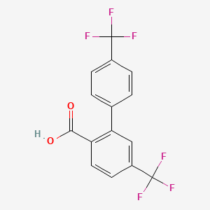 molecular formula C15H8F6O2 B12840845 4',5-Bis(trifluoromethyl)-[1,1'-biphenyl]-2-carboxylic acid 