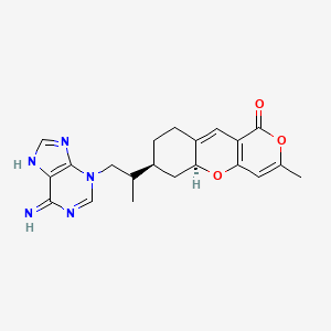 (5AS,7S)-7-(1-(6-amino-3H-purin-3-yl)propan-2-yl)-3-methyl-5a,6,8,9-tetrahydro-1H,7H-pyrano[4,3-b]chromen-1-one