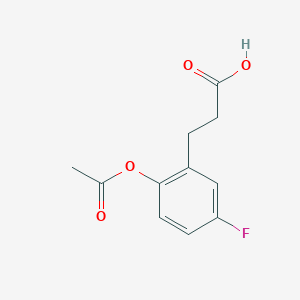 3-(2-Acetoxy-5-fluorophenyl)propanoic acid