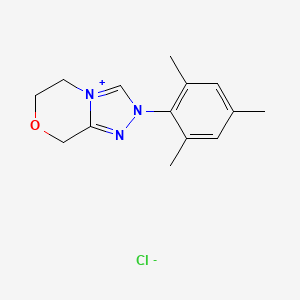 2-Mesityl-5,6-dihydro-8H-[1,2,4]triazolo[3,4-c][1,4]oxazin-2-ium chloride