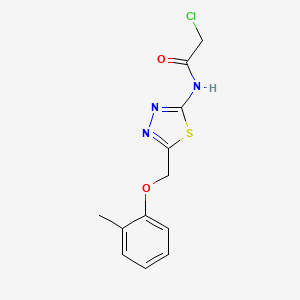 molecular formula C12H12ClN3O2S B12840898 2-Chloro-N-(5-o-tolyloxymethyl-[1,3,4] thiadiazol-2-yl)-acetamide 