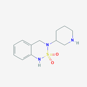 molecular formula C12H17N3O2S B12840901 3-(piperidin-3-yl)-3,4-dihydro-1H-benzo[c][1,2,6]thiadiazine 2,2-dioxide 