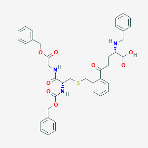 molecular formula C39H41N3O8S B12840910 N-Cbz-O-benzyl-gamma-L-glutamyl-S-benzyl-L-cysteinyl-glycine benzyl ester 