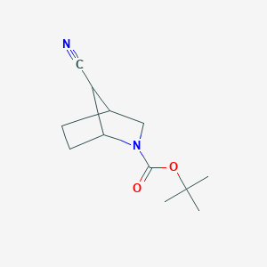 molecular formula C12H18N2O2 B12840929 tert-Butyl 7-cyano-2-azabicyclo[2.2.1]heptane-2-carboxylate 