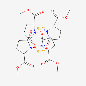 molecular formula C24H32N4O12Rh2 B12840958 Dirhodium tetrakis[methyl (S)-2-pyrrolidinone-5-carboxylate] 