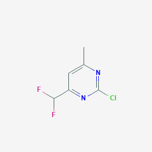 molecular formula C6H5ClF2N2 B12840997 2-Chloro-4-(difluoromethyl)-6-methylpyrimidine 