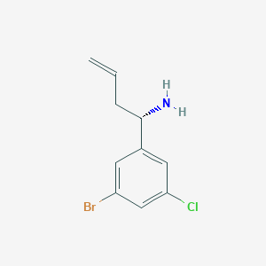 molecular formula C10H11BrClN B12841002 (S)-1-(3-bromo-5-chlorophenyl)but-3-en-1-amine 