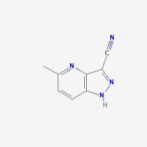 molecular formula C8H6N4 B12841034 5-Methyl-1H-pyrazolo[4,3-b]pyridine-3-carbonitrile 