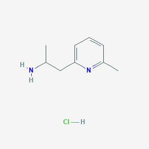 molecular formula C9H15ClN2 B12841047 1-(6-Methylpyridin-2-yl)propan-2-amine hydrochloride 