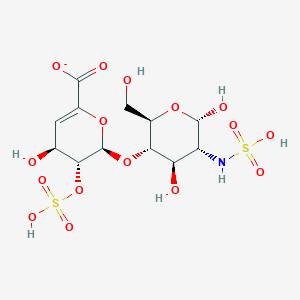 (2R,3R,4S)-2-[[(2R,3S,4R,5R,6S)-4,6-Dihydroxy-2-(hydroxymethyl)-5-(sulfonatoamino)oxan-3-yl]oxy]-4-hydroxy-3-(sulfonatooxy)-3,4-dihydro-2H-pyran-6-carboxylate