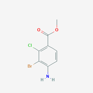 molecular formula C8H7BrClNO2 B12841059 Methyl 4-amino-3-bromo-2-chlorobenzoate 