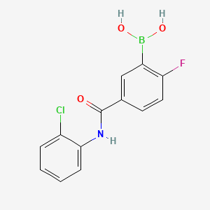 molecular formula C13H10BClFNO3 B12841064 5-(2-Chlorophenylcarbamoyl)-2-fluorobenzeneboronic acid 