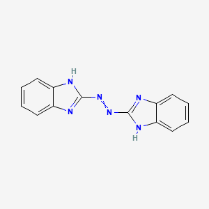 molecular formula C14H10N6 B12841072 N-(benzimidazol-2-ylideneamino)-1H-benzimidazol-2-amine CAS No. 15507-27-4