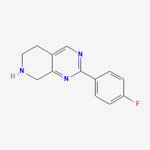 molecular formula C13H12FN3 B12841095 2-(4-Fluorophenyl)-5,6,7,8-tetrahydropyrido[3,4-d]pyrimidine CAS No. 1395493-00-1