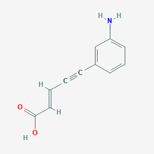 molecular formula C11H9NO2 B12841119 5-(3-Aminophenyl)-2-penten-4-ynoic Acid 