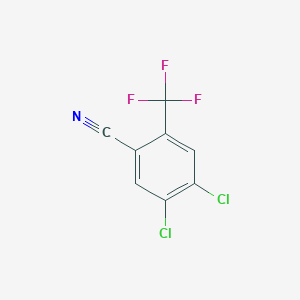 molecular formula C8H2Cl2F3N B12841128 4,5-Dichloro-2-(trifluoromethyl)benzonitrile 