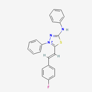 2-(4-Fluorostyryl)-3-phenyl-5-(phenylamino)-1,3,4-thiadiazol-3-ium