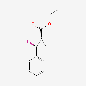 ethyl (1R,2R)-2-fluoro-2-phenylcyclopropane-1-carboxylate