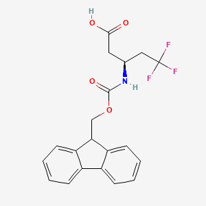 (S)-3-((((9H-Fluoren-9-yl)methoxy)carbonyl)amino)-5,5,5-trifluoropentanoic acid