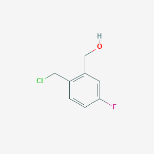 molecular formula C8H8ClFO B12841204 [2-(Chloromethyl)-5-fluorophenyl]methanol CAS No. 313232-91-6