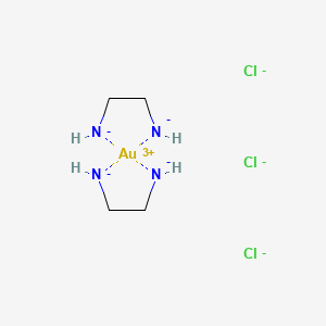 molecular formula C4H12AuCl3N4-4 B12841206 Trichlorobis(ethylenediamine)gold 