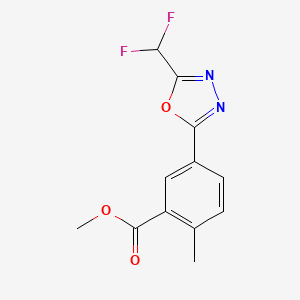 Methyl 5-(5-(difluoromethyl)-1,3,4-oxadiazol-2-yl)-2-methylbenzoate