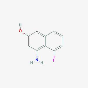 molecular formula C10H8INO B12841246 4-Amino-5-iodonaphthalen-2-ol 