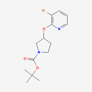 molecular formula C14H19BrN2O3 B12841275 Tert-butyl 3-((3-bromopyridin-2-yl)oxy)pyrrolidine-1-carboxylate 