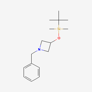 molecular formula C16H27NOSi B12841378 1-Benzyl-3-((tert-butyldimethylsilyl)oxy)azetidine 